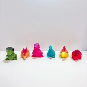 Colorful Dinosaur Bathtime Light-Up Figurines Set